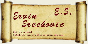Ervin Srećković vizit kartica